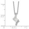 Lex & Lu Sterling Silver & CZ Brilliant Embers Polished Necklace 18'' LAL114151 - 3 - Lex & Lu