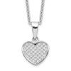 Lex & Lu Sterling Silver & CZ Brilliant Embers Heart Necklace Necklace LAL114154 - Lex & Lu