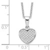 Lex & Lu Sterling Silver & CZ Brilliant Embers Heart Necklace Necklace LAL114154 - 4 - Lex & Lu