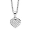 Lex & Lu Sterling Silver & CZ Brilliant Embers Heart Necklace Necklace LAL114160 - Lex & Lu