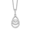 Lex & Lu Sterling Silver & Vibrant CZ Brilliant Embers Necklace 18'' LAL114185 - Lex & Lu