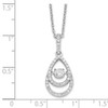 Lex & Lu Sterling Silver & Vibrant CZ Brilliant Embers Necklace 18'' LAL114185 - 3 - Lex & Lu