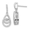 Lex & Lu Sterling Silver & Vibrant CZ Brilliant Embers Earrings LAL114186 - Lex & Lu