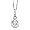 Lex & Lu Sterling Silver & Vibrant CZ Brilliant Embers Necklace 18'' LAL114187 - Lex & Lu