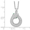 Lex & Lu Sterling Silver & CZ Brilliant Embers Snake Necklace 18'' - 5 - Lex & Lu