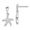 Lex & Lu Sterling Silver & CZ Brilliant Embers Starfish Earrings - Lex & Lu