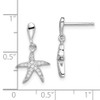 Lex & Lu Sterling Silver & CZ Brilliant Embers Starfish Earrings - 4 - Lex & Lu