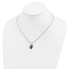 Lex & Lu Sterling Silver Black Spinel & CZ Brilliant Embers Leaf Necklace 18'' - 4 - Lex & Lu