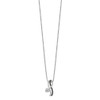 Lex & Lu Sterling Silver Black Spinel & CZ Brilliant Embers Heart Necklace 18'' - 2 - Lex & Lu