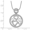 Lex & Lu Sterling Silver & CZ Brilliant Embers Heart Necklace 18'' LAL114237 - 4 - Lex & Lu