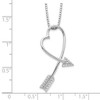 Lex & Lu Sterling Silver CZ Brilliant Embers Arrow Heart Necklace 18'' - 5 - Lex & Lu