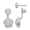 Lex & Lu Sterling Silver w/Rhodium CZ Convertible Back Earrings LAL114260 - Lex & Lu