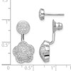 Lex & Lu Sterling Silver w/Rhodium CZ Convertible Back Earrings LAL114260 - 4 - Lex & Lu