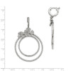 Lex & Lu Sterling Silver w/Rhodium CZ Hinged Hoop Dangle Earrings LAL114261 - 2 - Lex & Lu