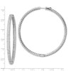 Lex & Lu Sterling Silver w/Rhodium CZ In & Out Round Hoop Earrings LAL114265 - 4 - Lex & Lu