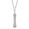 Lex & Lu Sterling Silver & CZ Brilliant Embers Fancy Necklace 18'' LAL114271 - Lex & Lu