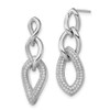 Lex & Lu Sterling Silver & CZ Brilliant Embers Dangle Post Earrings LAL114288 - 2 - Lex & Lu