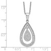 Lex & Lu Sterling Silver & CZ Brilliant Embers Teardrop Necklace 18'' LAL114289 - 3 - Lex & Lu