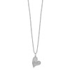 Lex & Lu Sterling Silver & CZ Brilliant Embers Heart Necklace 18'' LAL114322 - 2 - Lex & Lu