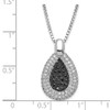 Lex & Lu Sterling Silver & CZ Brilliant Embers Teardrop Necklace 18'' LAL114356 - 3 - Lex & Lu