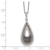 Lex & Lu Sterling Silver & CZ Brilliant Embers Teardrop Necklace 18'' LAL114403 - 3 - Lex & Lu