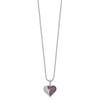 Lex & Lu Sterling Silver & CZ Brilliant Embers Heart Necklace 18'' LAL114411 - 2 - Lex & Lu