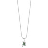 Lex & Lu Sterling Silver & CZ Brilliant Embers Frog Necklace 18'' - 2 - Lex & Lu