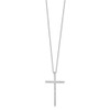 Lex & Lu Sterling Silver & CZ Brilliant Embers Cross Necklace 18'' LAL114437 - 2 - Lex & Lu