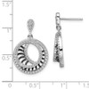 Lex & Lu Sterling Silver CZ Black Rhodium Brilliant Embers Circle Earrings - 3 - Lex & Lu