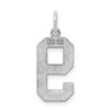 Lex & Lu Sterling Silver Medium Polished Number 9 - 4 - Lex & Lu