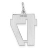 Lex & Lu Sterling Silver Medium Polished Number 17 - 4 - Lex & Lu