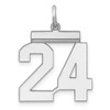 Lex & Lu Sterling Silver Medium Polished Number 24 - Lex & Lu