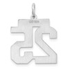 Lex & Lu Sterling Silver Medium Polished Number 25 - 4 - Lex & Lu