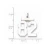 Lex & Lu Sterling Silver Medium Polished Number 82 - 2 - Lex & Lu