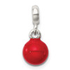 Lex & Lu Sterling Silver Red Enameled Bead Enhancer - 4 - Lex & Lu