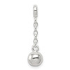 Lex & Lu Sterling Silver Polished Bead 1/2'' Dangle Enhancer - Lex & Lu