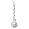 Lex & Lu Sterling Silver Polished Bead 1/2'' Dangle Enhancer - 4 - Lex & Lu