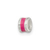 Lex & Lu Sterling Silver Hot Pink Enameled Spacer Enhancer - Lex & Lu