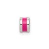 Lex & Lu Sterling Silver Hot Pink Enameled Spacer Enhancer - 4 - Lex & Lu