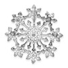 Lex & Lu Sterling Silver Rhodium-platedCZ Snowflake Slide - 4 - Lex & Lu