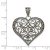 Lex & Lu Sterling Silver Marcasite Heart Pendant LAL114670 - 3 - Lex & Lu