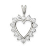 Lex & Lu Sterling Silver CZ Heart Pendant LAL114683 - Lex & Lu