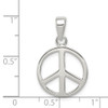 Lex & Lu Sterling Silver Peace Sign Pendant - 3 - Lex & Lu