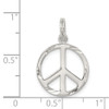 Lex & Lu Sterling Silver D/C Peace Symbol Charm LAL114718 - 3 - Lex & Lu