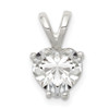 Lex & Lu Sterling Silver Heart CZ Pendant LAL114735 - Lex & Lu