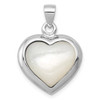 Lex & Lu Sterling Silver Onyx & Mother Of Pearl Reversible Heart Pendant - 3 - Lex & Lu