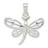 Lex & Lu Sterling Silver Polished Dragonfly Pendant - Lex & Lu