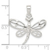 Lex & Lu Sterling Silver Polished Dragonfly Pendant - 3 - Lex & Lu