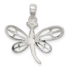 Lex & Lu Sterling Silver Polished Dragonfly Pendant - 4 - Lex & Lu