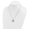 Lex & Lu Sterling Silver Black & White Diamond Pendant LAL114777 - 4 - Lex & Lu